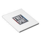 Bloc-note Conception Graphique Boîte Esprit Libre Patriotiqu (Incliné)
