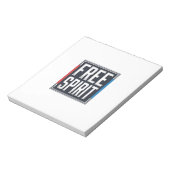 Bloc-note Conception Graphique Boîte Esprit Libre Patriotiqu (Tourné)
