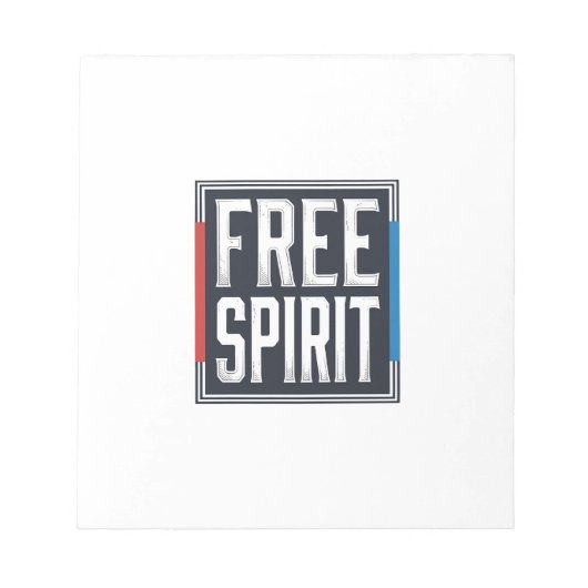 Bloc-note Conception Graphique Boîte Esprit Libre Patriotiqu (Devant)