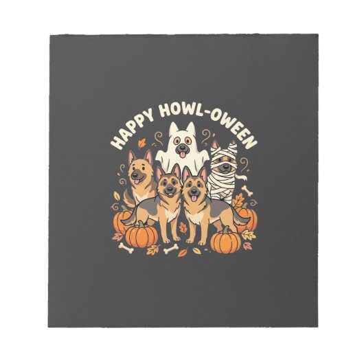 Bloc-note Conception Howl-Oween Halloween Fantôme Berger All (Devant)