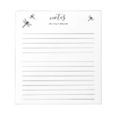 Bloc-note Conception Libellule avec nom personnalisable lign (Devant)