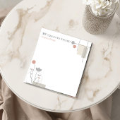 Bloc-note Conception pastel abstraite : florales modernes et