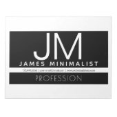 Bloc-note Conception professionnelle moderne et minimale | N (Devant)