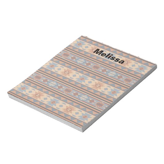 Bloc-note Conception sud-ouest Adobe Grey Brown Tribal Motif (Tourné)