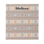 Bloc-note Conception sud-ouest Adobe Grey Brown Tribal Motif (Devant)