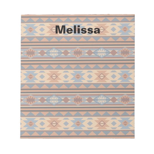 Bloc-note Conception sud-ouest Adobe Grey Brown Tribal Motif (Devant)