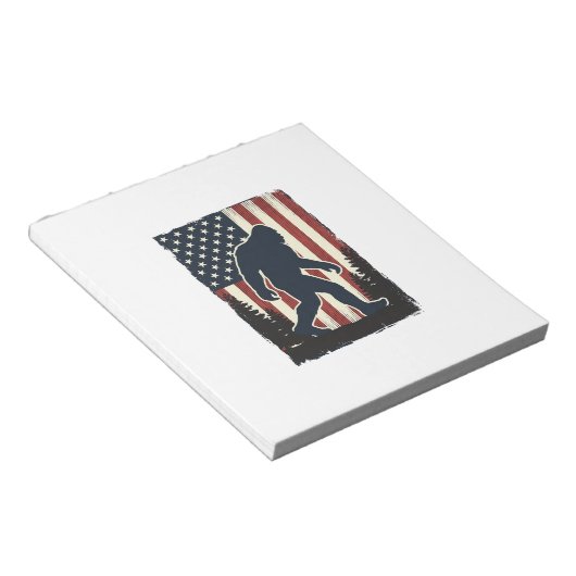 Bloc-note Conception vectorielle de forêt de drapeau américa (Incliné)