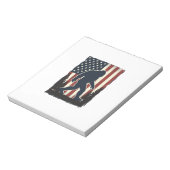 Bloc-note Conception vectorielle de forêt de drapeau américa (Tourné)