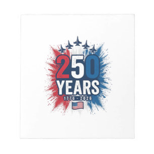 Bloc-note Conception vectorielle pour le 250e anniversaire d