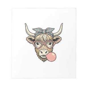 Bloc-note Conception vectorielle vintage de bubble gum de va