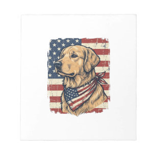 Bloc-note Conception vectorielle vintage patriotique de Gold