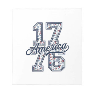 Bloc-note Conception vectorielle vintage patriotique florale