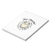 Bloc-note Conception Vintage Halloween Fantôme Vache Mignonn (Tourné)