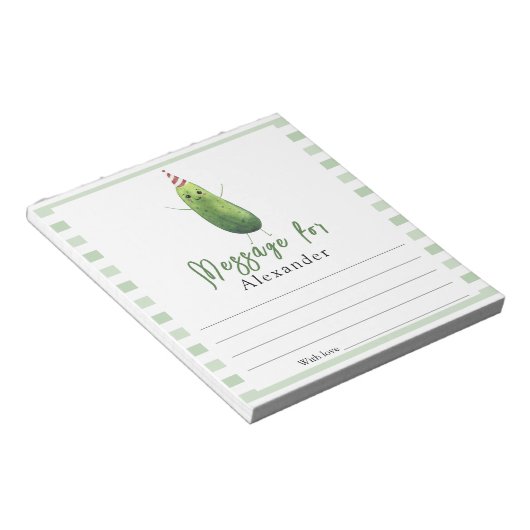 Bloc-note concombre gros aneth Temps Capsule Message (Incliné)