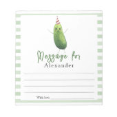 Bloc-note concombre gros aneth Temps Capsule Message (Devant)