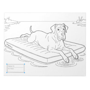 Bloc-note concours de coloriage de Grand Danois amusant
