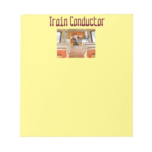 Bloc-note Conducteur de train Locomotive Melody par Funnycom (Devant)