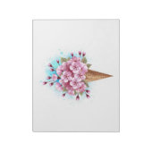 Bloc-note Cône rose Sakura crème glacée gaufre (Tourné)