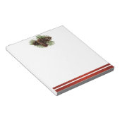 Bloc-note Cônes de pin et satin rouge (Incliné)