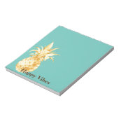 Bloc-note Confetti d'ananas jaune vert à la menthe (Tourné)