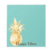 Bloc-note Confetti d'ananas jaune vert à la menthe (Devant)