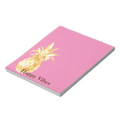 Bloc-note Confetti d'ananas rose jaune (Tourné)