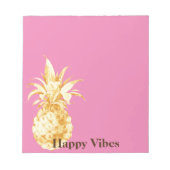 Bloc-note Confetti d'ananas rose jaune (Devant)