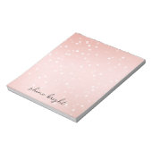 Bloc-note Confetti de Bokeh blanc broyé (Tourné)