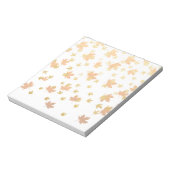 Bloc-note Confetti de feuille d'or sur Arrière - plan clair (Tourné)