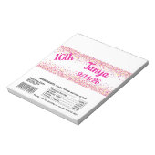 Bloc-note Confetti Rose Bar Wrapper Party Favoriser (Tourné)