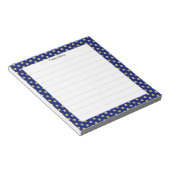 Bloc-note Confettis dorés sur cadre bleu marine doublé (Incliné)
