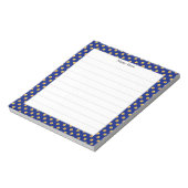 Bloc-note Confettis dorés sur cadre bleu marine doublé (Tourné)