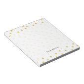 Bloc-note Confettis élégants en feuille d'or (Incliné)