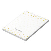 Bloc-note Confettis élégants en feuille d'or (Tourné)