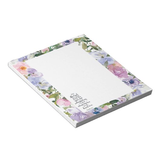 Bloc-note Confiance dans le Seigneur floral (Incliné)