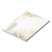 Bloc-note Confiance dans le Seigneur floral (Tourné)