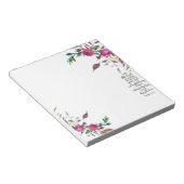 Bloc-note Confiance dans le Seigneur floral (Incliné)