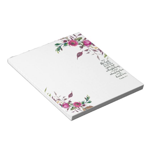Bloc-note Confiance dans le Seigneur floral (Incliné)