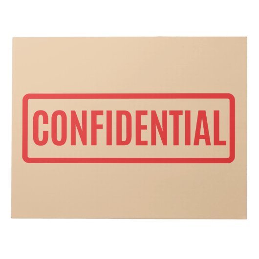 Bloc-note Confidentiel (Devant)
