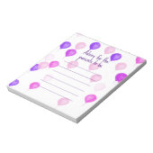 Bloc-note Conseil Baby shower rose pour les nouveaux parents (Tourné)