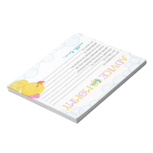 Bloc-note Conseil pour maman Fille Canard en Caoutchouc Cons (Tourné)