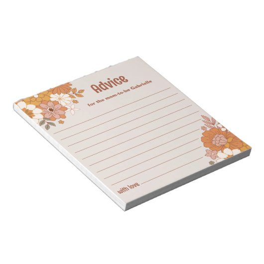 Bloc-note Conseil pour Maman Note Pad - Baby shower Super (Incliné)