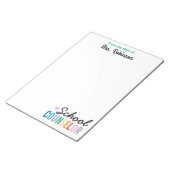 Bloc-note Conseiller scolaire personnalisé Appréciation du p (Incliné)