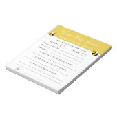 Bloc-note Conseils et prédictions sur les abeilles mignonnes (Tourné)