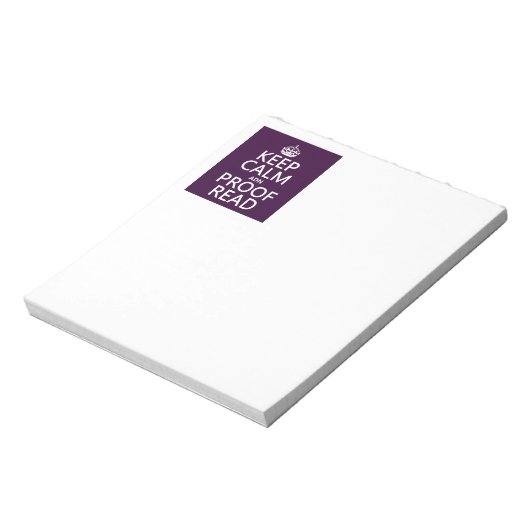 Bloc-note Conserver le calme 'et' Proofread (et) (dans n'imp (Tourné)