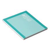 Bloc-note Conserver Le Calme Et Votre Texte Accent Turquoise (Incliné)