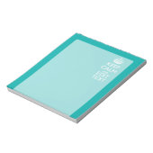 Bloc-note Conserver Le Calme Et Votre Texte Accent Turquoise (Tourné)