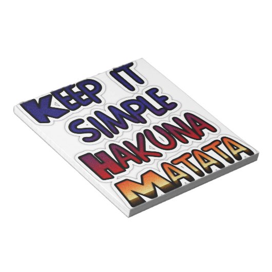 Bloc-note Conserver Simple Hakuna Matata Art Print (Incliné)