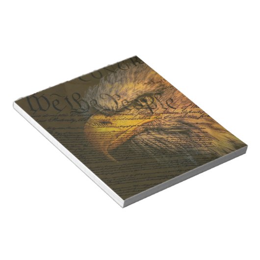 Bloc-note Constitution Avec Aigle Bald (Incliné)