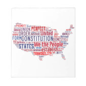 Bloc-note Constitution des États-Unis en forme de USA (Devant)